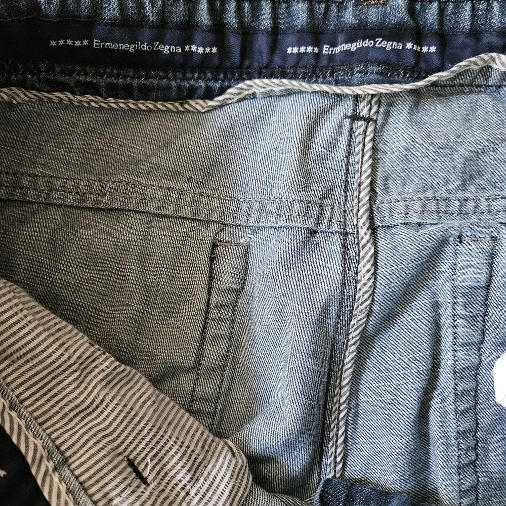 Ermenegildo Zegna Jeans Men 34x26 Blue Straight Leg Italy Grunge Preppy Designer